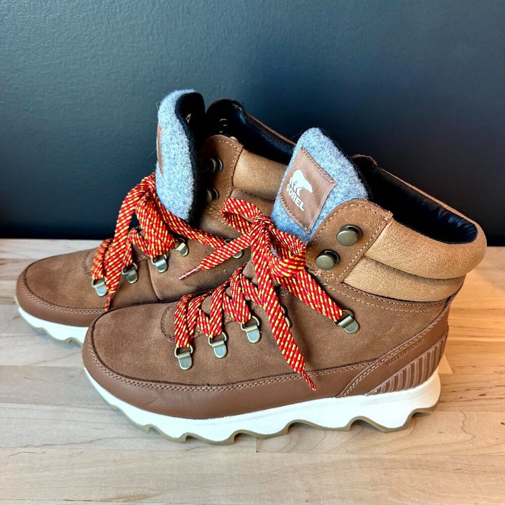 Sorel Women's Kinetic Conquest Waterproof Brown Winter Boot - Size 8.5